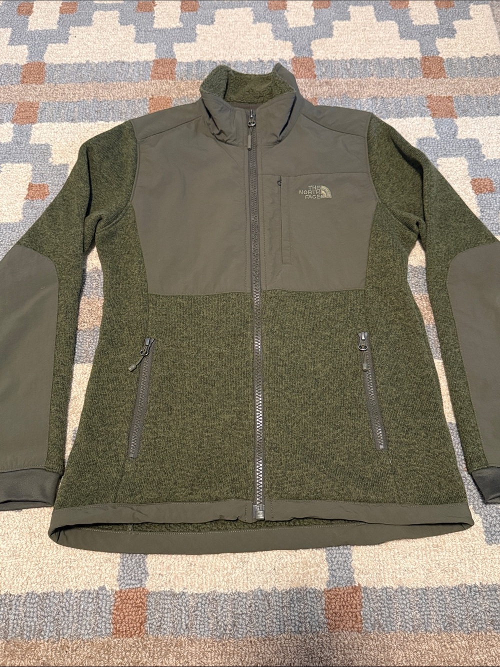 The North Face Olive Green Women’s Full-Zip Denali Fleece Jacket Small